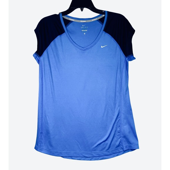 Nike Running Athletic Top Dri-Fit Performance Blue T Women's Size L - Picture 1 of 7